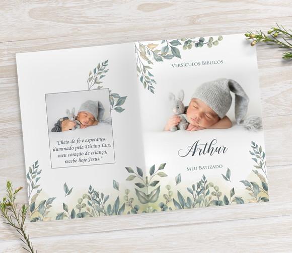 Mini Bíblia Personalizada com Fotos do Bebê