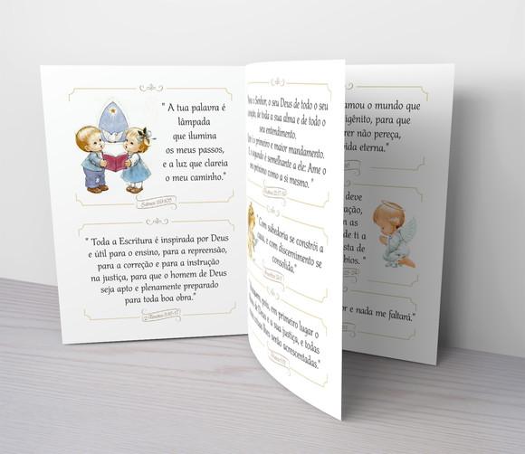 Mini Bíblia Personalizada com Foto da Criança e Mini Terço