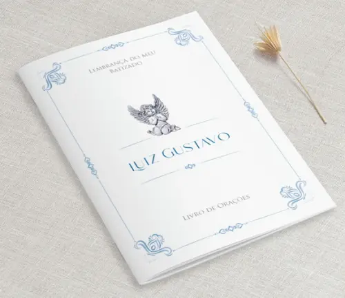 Livrinho De Orações Para Lembrança De Batizado Anjo Vintage