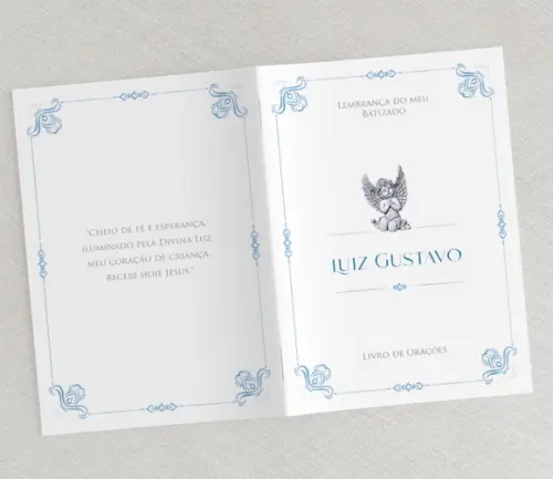 Livrinho De Orações Para Lembrança De Batizado Anjo Vintage