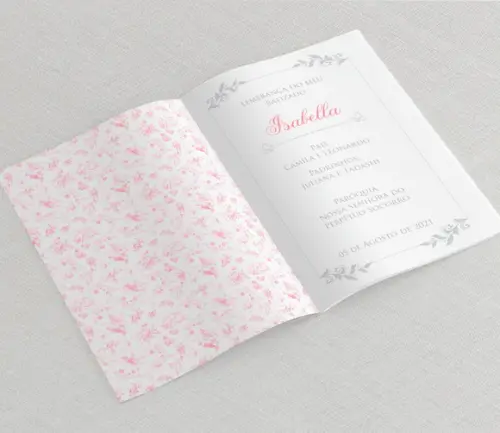 Lembrancinha Batizado Livrinho De Orações Personalizado Toile J