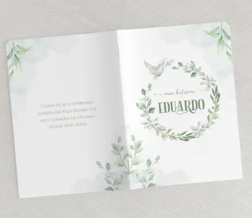 Livro De Oração Personalizado Para Batizado / Eucaristia