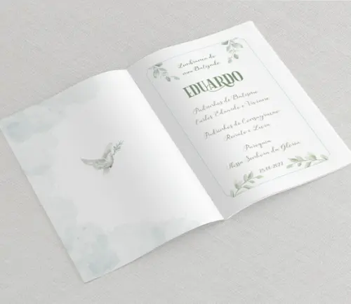 Livro De Oração Personalizado Para Batizado / Eucaristia