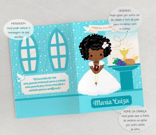 Livro De Orações - Lembrança Comunhão Cálice Tifany