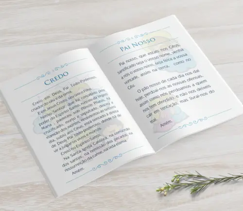 Livro de Orações para Batizado com Fotos da Criança