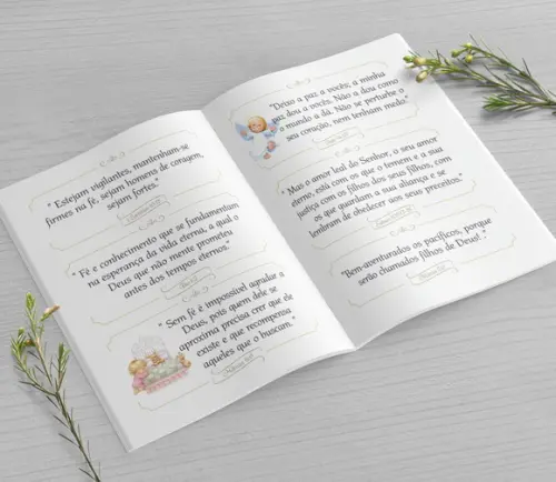 Mini Bíblia Personalizada - Lembrancinha para Batizado