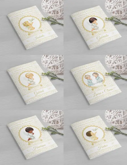 Mini Bíblia Personalizada - Lembrancinha para Batizado