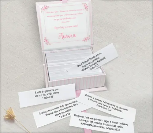 Caixinha de Promessas para Lembrancinha