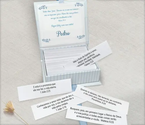 Caixinha de Promessas para Lembrancinha