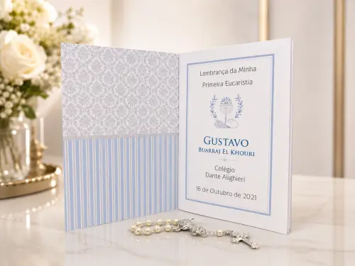 Mini Livrinho de Orações para Eucaristia com Mini Terço