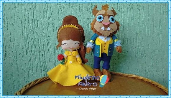 Bela e a Fera 20 cm Casal