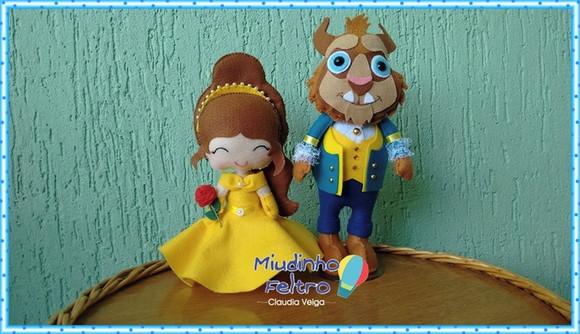 Bela e a Fera Cute -centro de Mesa