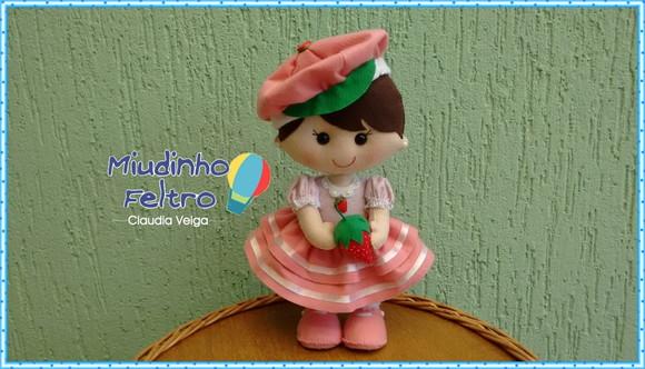 Boneca Moranguinho e Gato Pudim