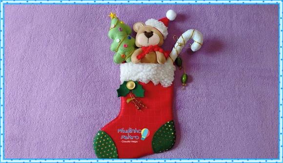 Enfeite de Porta Natal - Bota Natalina