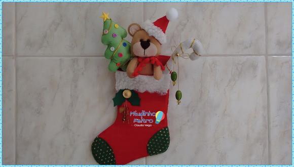 Enfeite de Porta Natal - Bota Natalina