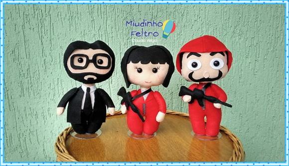 La Casa de Papel - Kit com 3 Personagens