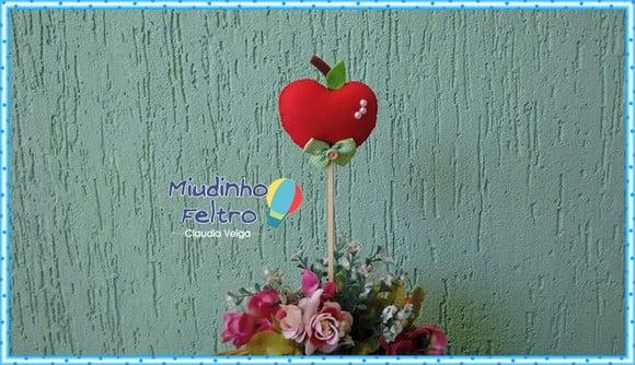 Maçã em Feltro - Branca de Neve