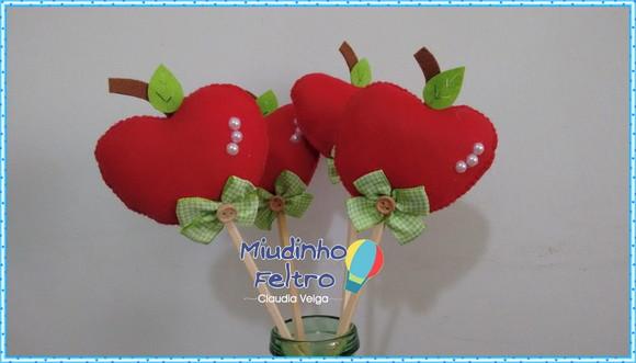 Maçã em Feltro - Branca de Neve