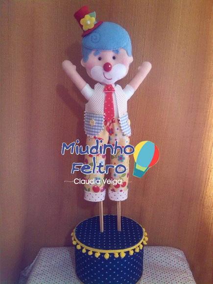 Palhaço Perna de Pau em Feltro