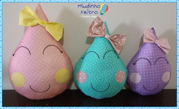 Trio Almofadas Gotas para Nicho