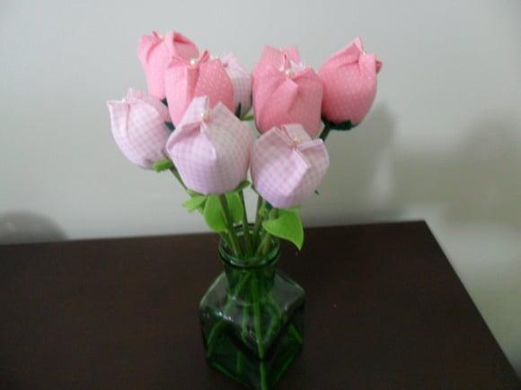 Tulipas em Tecido