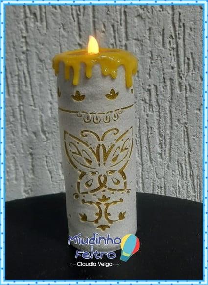 Vela Encanto em Feltro