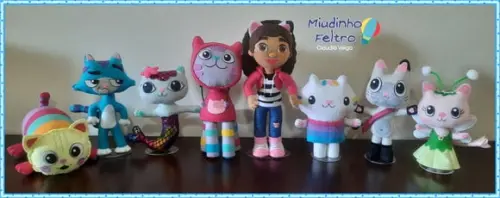 Boneca a Casa Mágica da Gabby em Feltro - 8 Peças