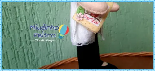 Boneca Professora em feltro
