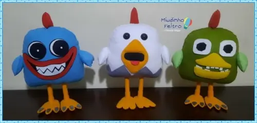 Chicken Gun Game em Feltro jogo