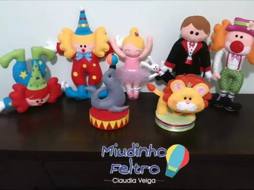 Circo em Feltro 7 Peças
