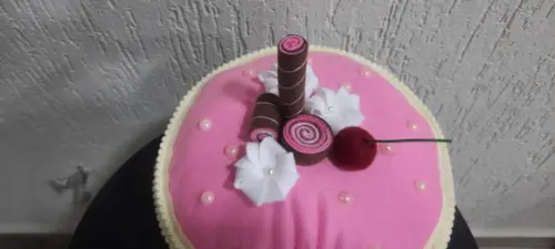 Cupcake em Feltro 3d Grande
