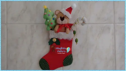 Enfeite de Porta Natal - Bota Natalina