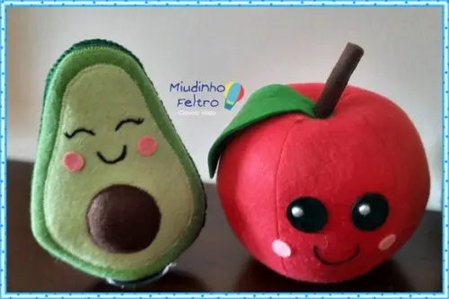 Frutas Divertidas em Feltro 7 Pecas