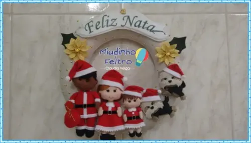 Guirlanda Natal Família Personalizada