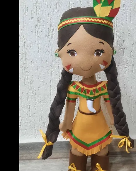Índia - Indígena em Feltro 60cm