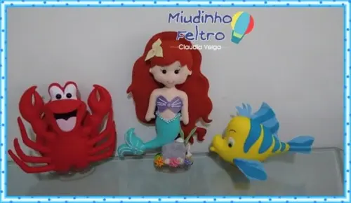 Kit Ariel Feltro 3 Peças