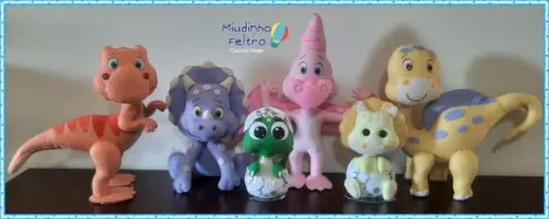 Kit Dinossauros Baby em Feltro
