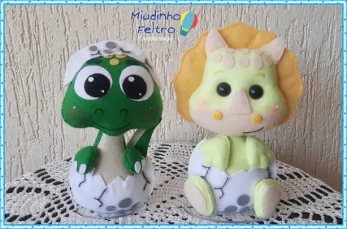 Kit Dinossauros Baby em Feltro
