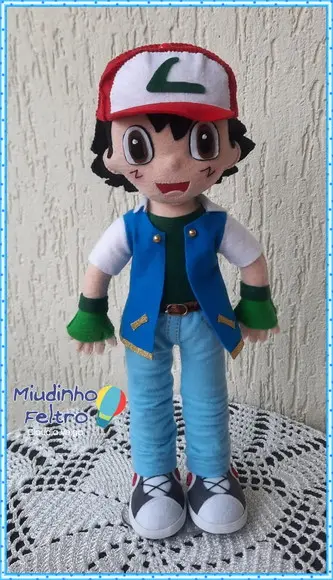 Kit Pokemon em Feltro - 8 Peças