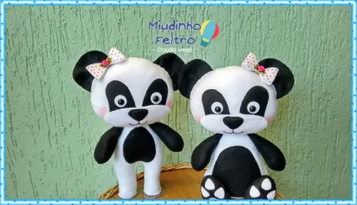 Panda em Feltro - Valor Unitário