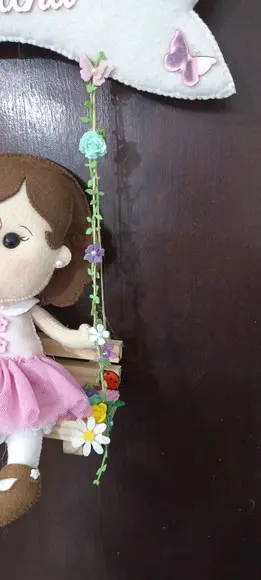 Porta Maternidade Menina e Urso