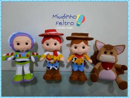 Toy Story Personagens em Feltro 4 Peças