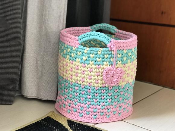 Cesto Corações 30x30