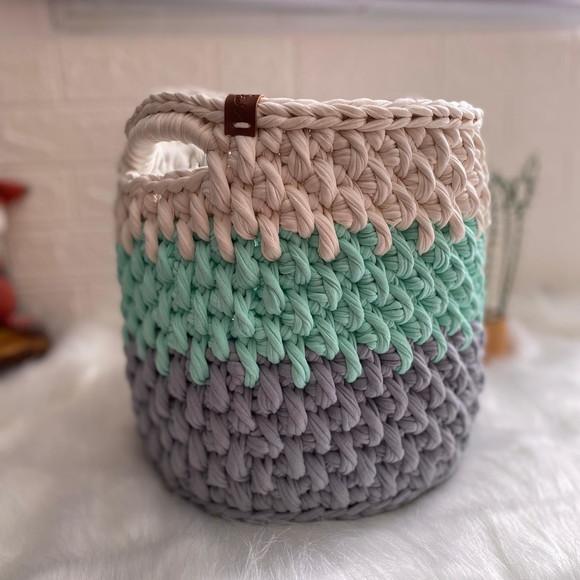 Cesto Fio de Malha 30x30 Ponto Alongado