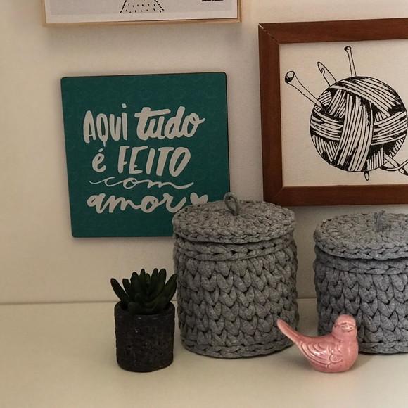 Porta Algodão e Porta Cotonete com Tampa
