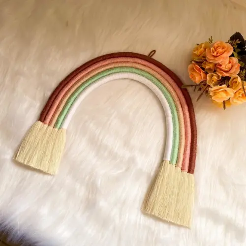 Arco-íris de Macramê