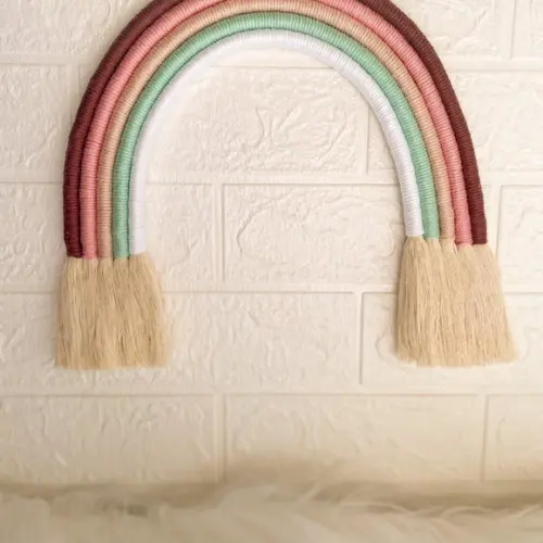 Arco-íris de Macramê