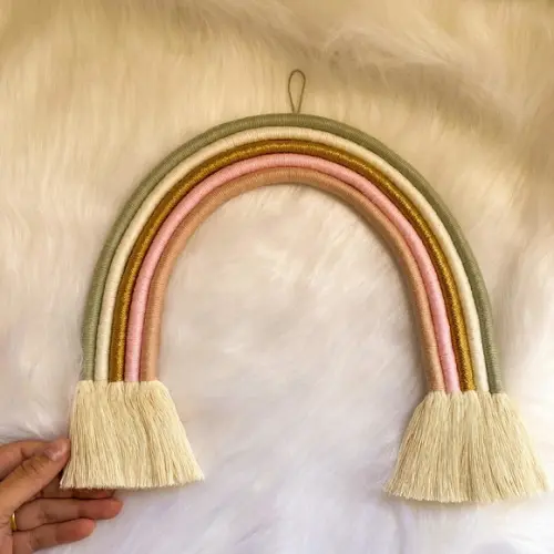 Arco-íris de Macramê