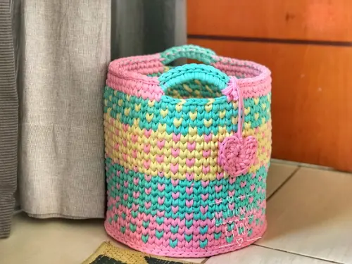 Cesto Corações 30x30