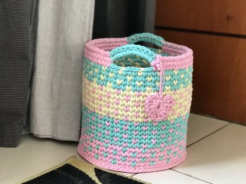 Cesto Corações 30x30